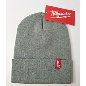 Milwaukee Acrylic Cuffed Beanie Hat - Gray New with Tag 506G